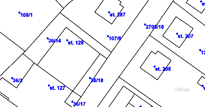 Parcela st. 36/15 v KÚ Plavsko, Katastrální mapa