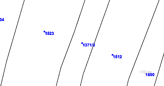 Parcela st. 1371/3 v KÚ Plavsko, Katastrální mapa