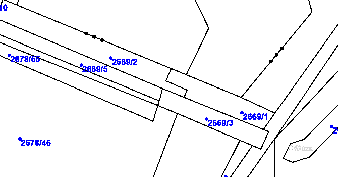 Parcela st. 2678/32 v KÚ Plavsko, Katastrální mapa