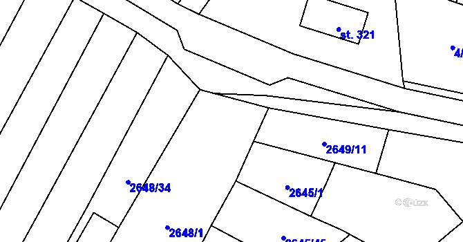 Parcela st. 2649/24 v KÚ Plavsko, Katastrální mapa