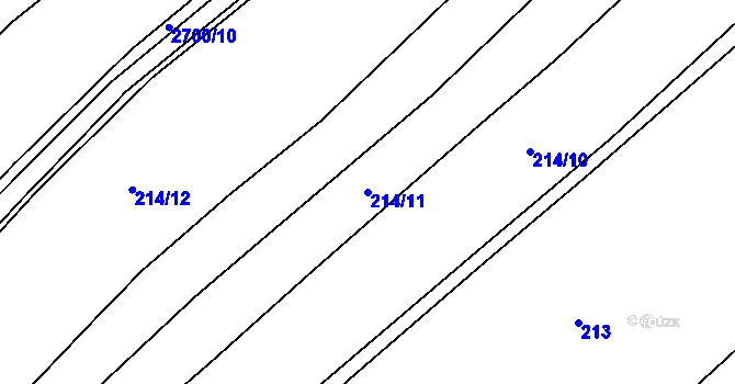 Parcela st. 214/11 v KÚ Plavsko, Katastrální mapa
