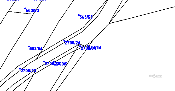 Parcela st. 214/14 v KÚ Plavsko, Katastrální mapa