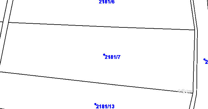 Parcela st. 2181/7 v KÚ Plavsko, Katastrální mapa