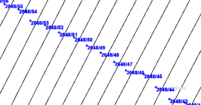 Parcela st. 2648/48 v KÚ Plavsko, Katastrální mapa