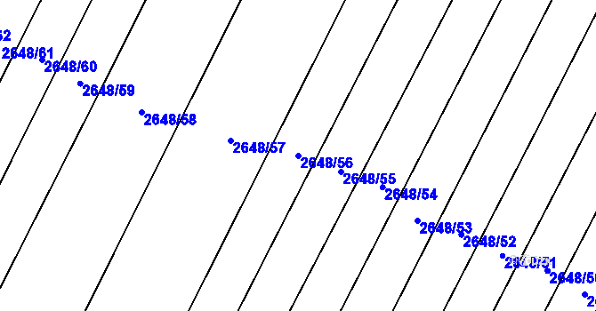 Parcela st. 2648/56 v KÚ Plavsko, Katastrální mapa