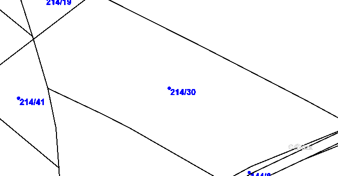 Parcela st. 214/30 v KÚ Plazy, Katastrální mapa