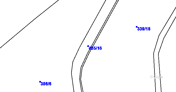 Parcela st. 465/16 v KÚ Plazy, Katastrální mapa