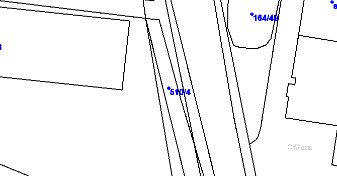 Parcela st. 510/4 v KÚ Plazy, Katastrální mapa