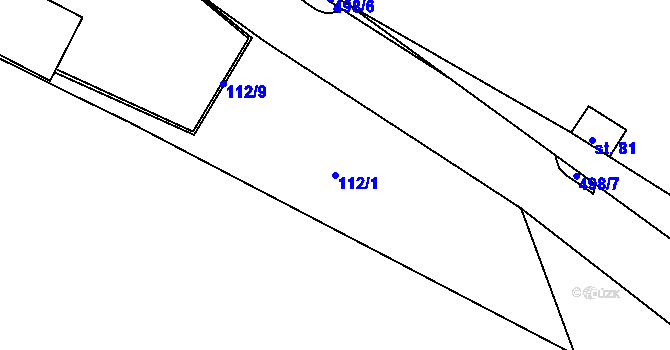 Parcela st. 112/1 v KÚ Šneky, Katastrální mapa