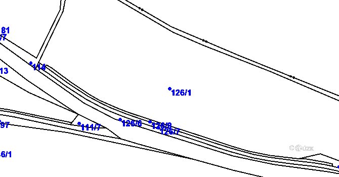 Parcela st. 126/1 v KÚ Šneky, Katastrální mapa