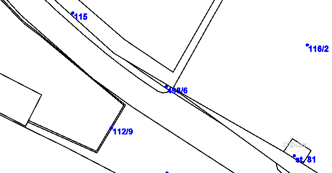 Parcela st. 498/6 v KÚ Šneky, Katastrální mapa