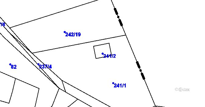 Parcela st. 241/2 v KÚ Nová Plesná, Katastrální mapa