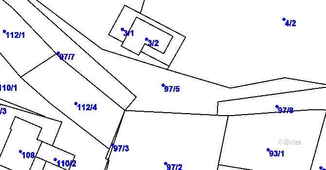 Parcela st. 97/5 v KÚ Stará Plesná, Katastrální mapa