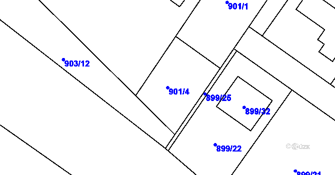Parcela st. 901/4 v KÚ Stará Plesná, Katastrální mapa