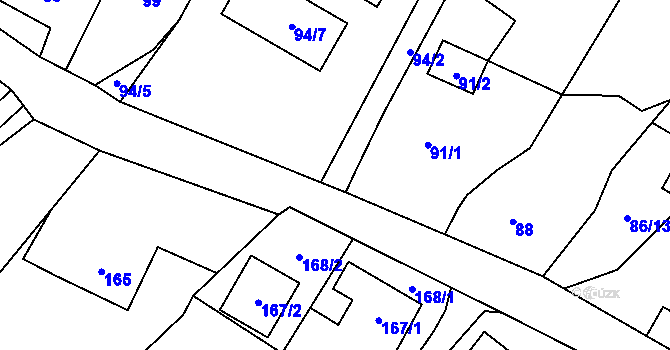 Parcela st. 95/3 v KÚ Stará Plesná, Katastrální mapa