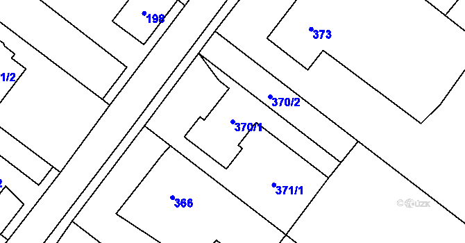 Parcela st. 370/1 v KÚ Stará Plesná, Katastrální mapa