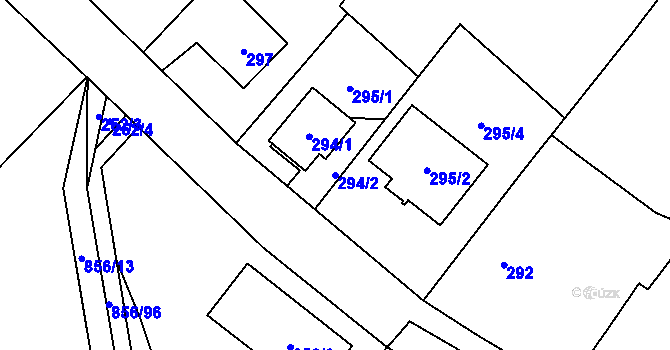 Parcela st. 294/2 v KÚ Stará Plesná, Katastrální mapa