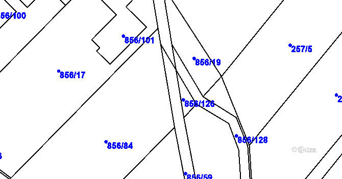 Parcela st. 856/125 v KÚ Stará Plesná, Katastrální mapa