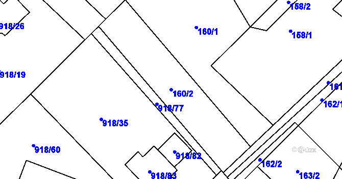 Parcela st. 160/2 v KÚ Stará Plesná, Katastrální mapa