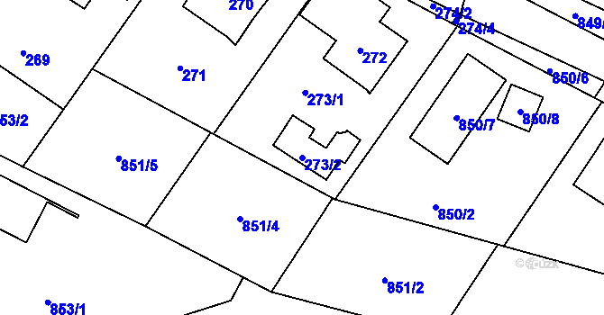 Parcela st. 273/2 v KÚ Stará Plesná, Katastrální mapa