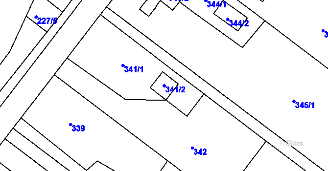 Parcela st. 341/2 v KÚ Stará Plesná, Katastrální mapa