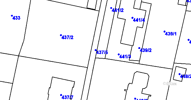 Parcela st. 437/5 v KÚ Stará Plesná, Katastrální mapa