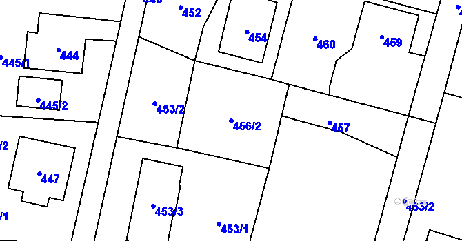 Parcela st. 456/2 v KÚ Stará Plesná, Katastrální mapa