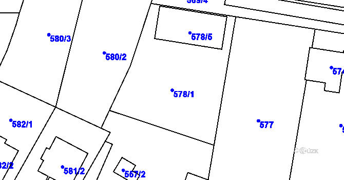 Parcela st. 578/1 v KÚ Stará Plesná, Katastrální mapa