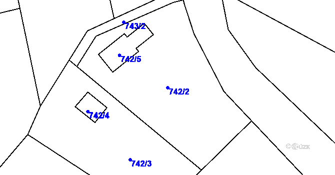 Parcela st. 742/2 v KÚ Stará Plesná, Katastrální mapa