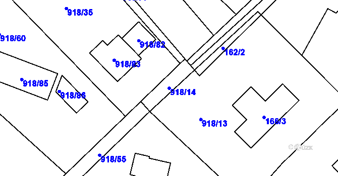 Parcela st. 918/14 v KÚ Stará Plesná, Katastrální mapa