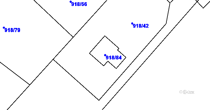 Parcela st. 918/84 v KÚ Stará Plesná, Katastrální mapa