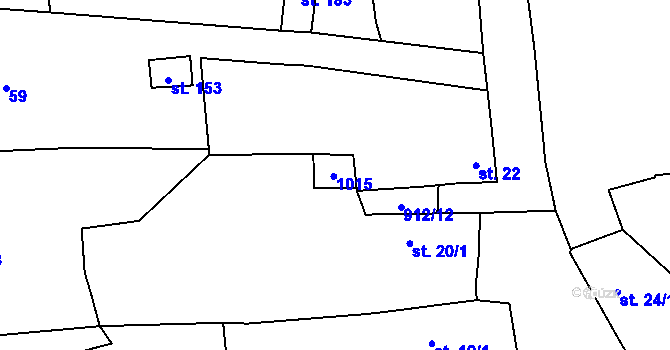 Parcela st. 20/2 v KÚ Plešnice, Katastrální mapa