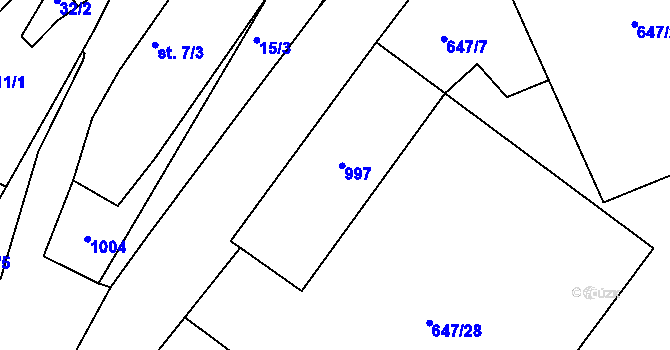 Parcela st. 137 v KÚ Plešnice, Katastrální mapa