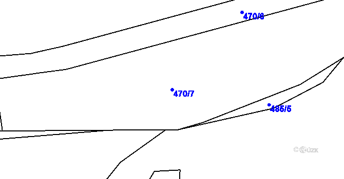 Parcela st. 470/7 v KÚ Plešnice, Katastrální mapa