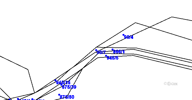 Parcela st. 90/7 v KÚ Plešnice, Katastrální mapa