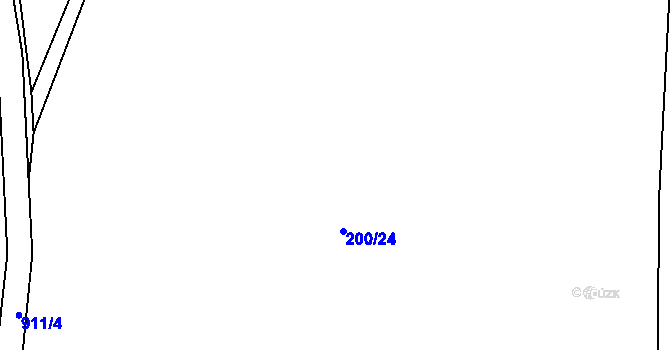 Parcela st. 200/28 v KÚ Plešnice, Katastrální mapa