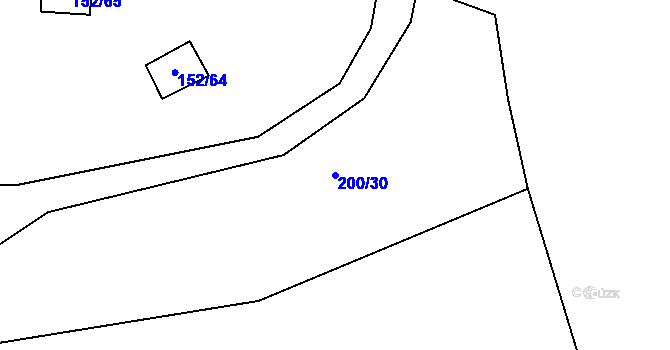 Parcela st. 200/30 v KÚ Plešnice, Katastrální mapa