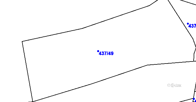 Parcela st. 437/49 v KÚ Plešnice, Katastrální mapa