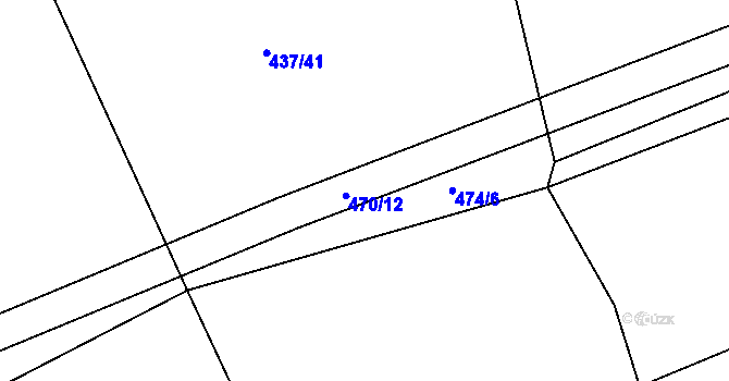 Parcela st. 470/12 v KÚ Plešnice, Katastrální mapa