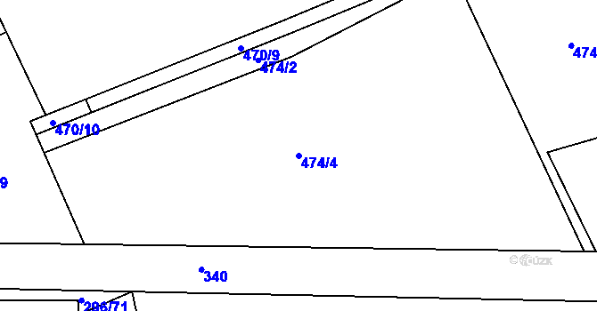 Parcela st. 474/4 v KÚ Plešnice, Katastrální mapa