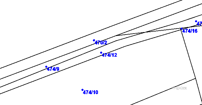 Parcela st. 474/12 v KÚ Plešnice, Katastrální mapa