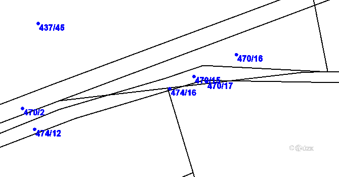 Parcela st. 474/16 v KÚ Plešnice, Katastrální mapa