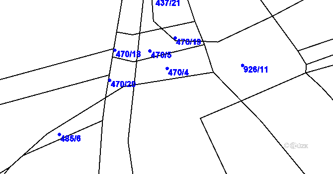 Parcela st. 485/7 v KÚ Plešnice, Katastrální mapa