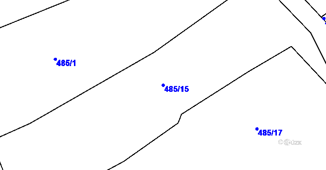 Parcela st. 485/15 v KÚ Plešnice, Katastrální mapa