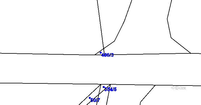 Parcela st. 486/3 v KÚ Plešnice, Katastrální mapa