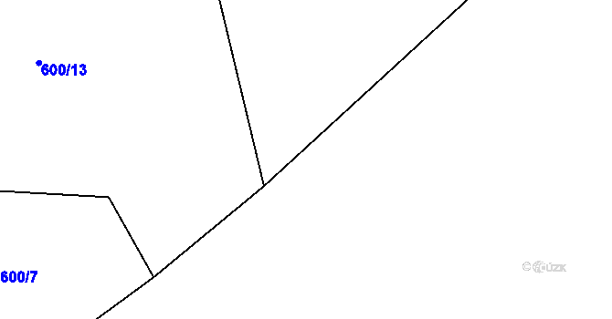 Parcela st. 600/11 v KÚ Plešnice, Katastrální mapa