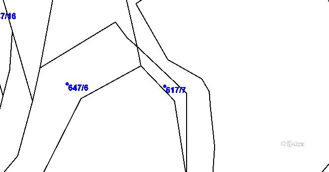 Parcela st. 617/7 v KÚ Plešnice, Katastrální mapa