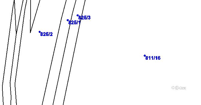 Parcela st. 811/15 v KÚ Plešnice, Katastrální mapa