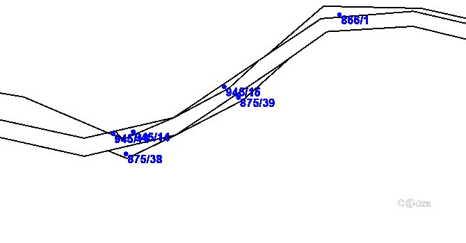 Parcela st. 875/50 v KÚ Plešnice, Katastrální mapa