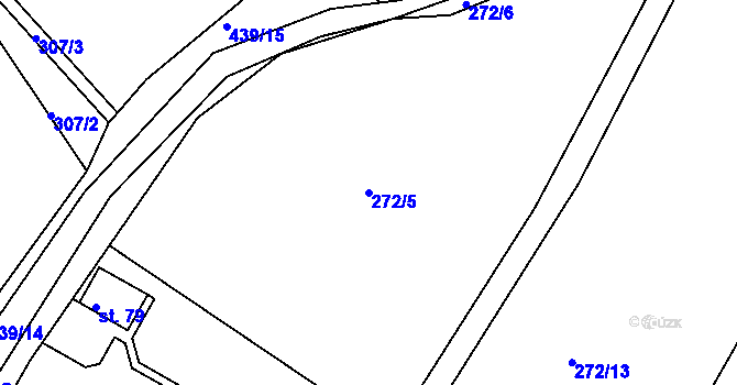 Parcela st. 272/5 v KÚ Plhov, Katastrální mapa